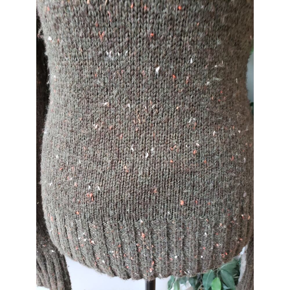 Charlie & Robin Sweater Womens Small Green Wool Long Sleeve Crew Neck Pullover - Picture 10 of 12
